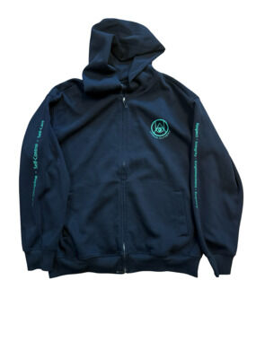 Urban Alchemy Full Zip Hoodie Size XL Black Green Logo